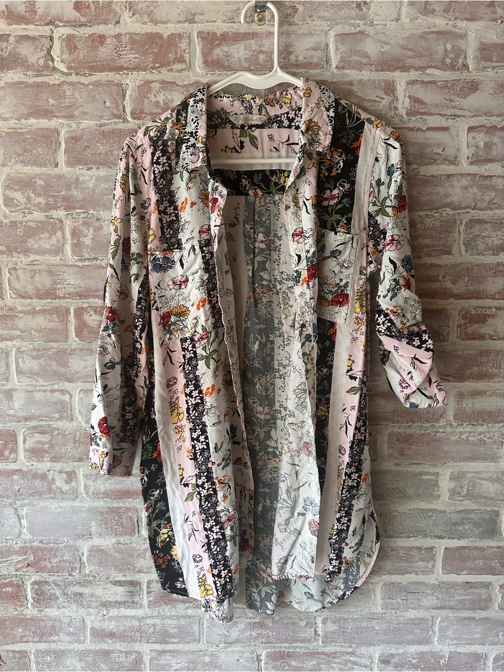 Patchwork Floral Longline Tunic - No Size